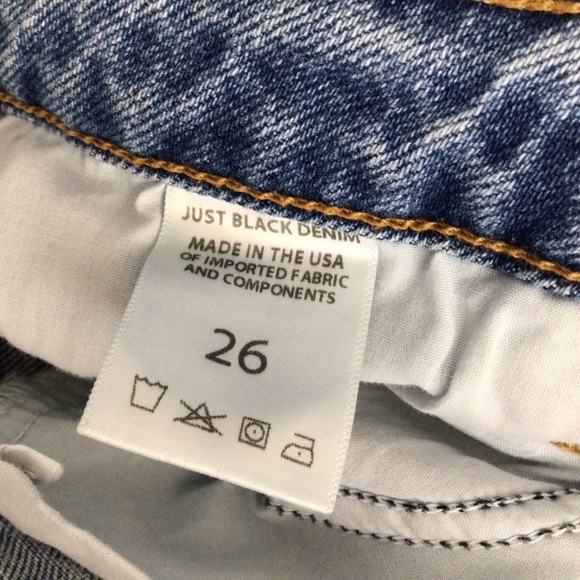 Just Black Denim jeans women 26 kick flare raw hem blue women - Picture 6 of 9